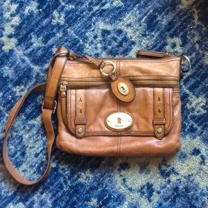 Vintage Fossil Key Crossbody